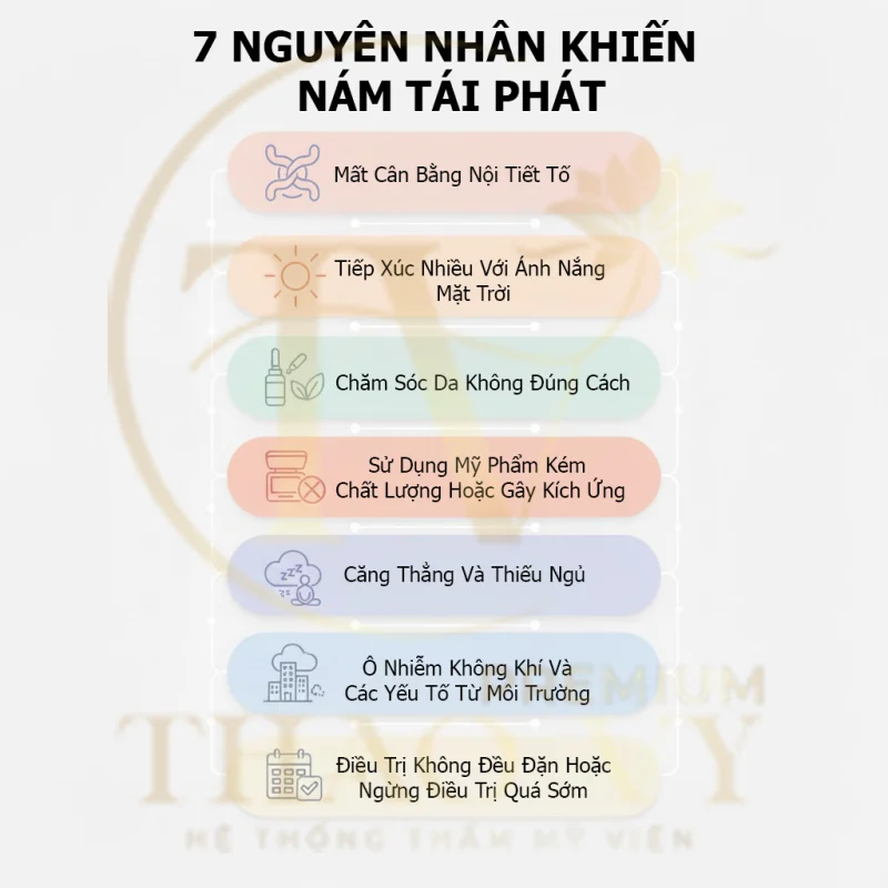 Nguyên Nhân Khiến Nám Tái Phát