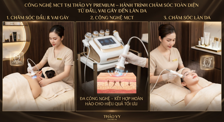 Công Nghệ MCT Tại Thảo Vy Premium – Hành Trình Chăm Sóc Toàn Diện Từ Đầu, Vai Gáy Đến Làn Da