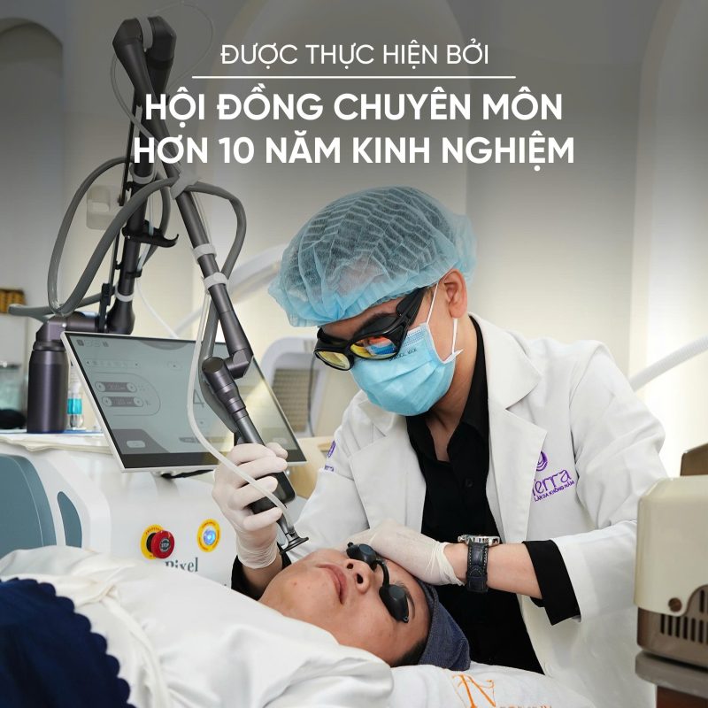 Quy trình xử lý sẹo rỗ tại Thẩm Mỹ Viện Thảo Vy được thực hiện bởi chuyên gia