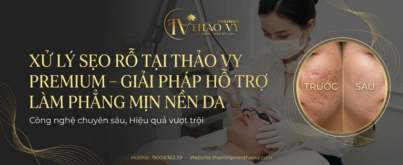 XỬ LÝ SẸO RỖ TẠI THẢO VY PREMIUM – GIẢI PHÁP HỖ TRỢ LÀM PHẲNG MỊN NỀN DA